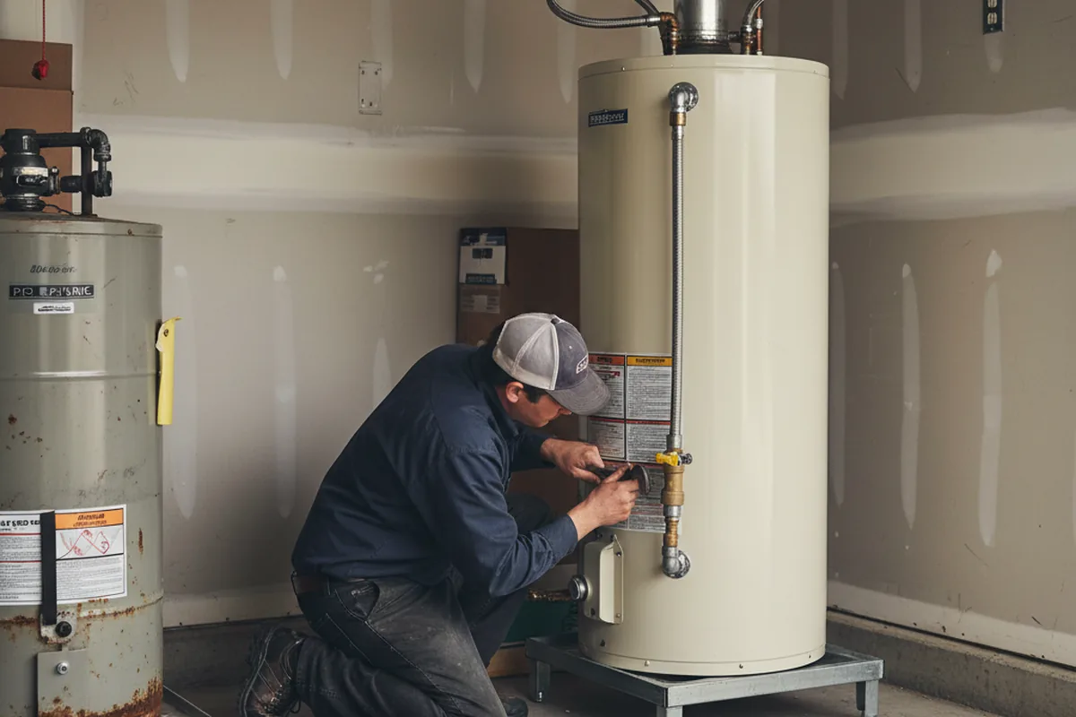 Water heater and shutoff valve replacement in Charlottesville