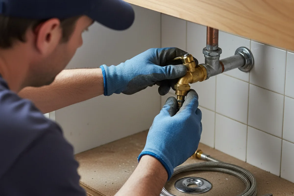Shutoff valve and fitting work during Emergency Plumbing in Charlottesville